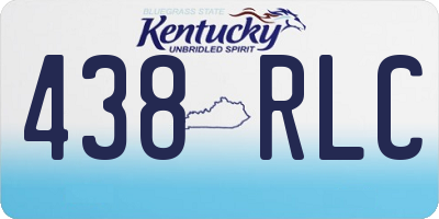 KY license plate 438RLC
