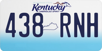 KY license plate 438RNH