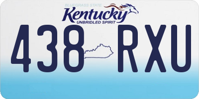 KY license plate 438RXU