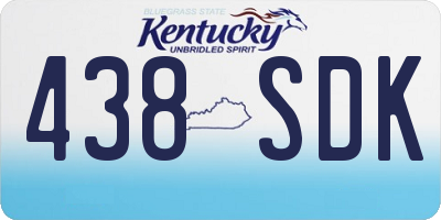 KY license plate 438SDK