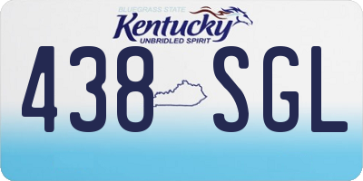 KY license plate 438SGL
