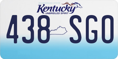 KY license plate 438SGO