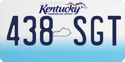 KY license plate 438SGT
