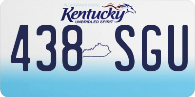 KY license plate 438SGU