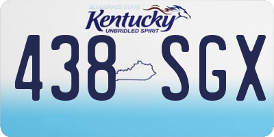 KY license plate 438SGX
