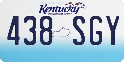 KY license plate 438SGY
