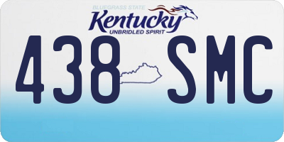 KY license plate 438SMC