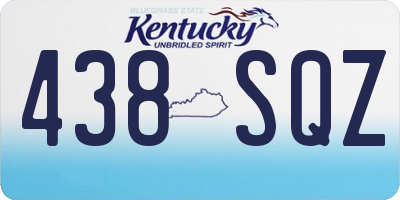 KY license plate 438SQZ