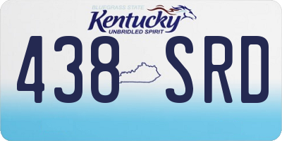 KY license plate 438SRD