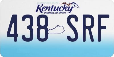 KY license plate 438SRF