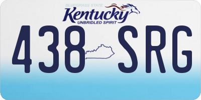 KY license plate 438SRG