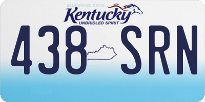 KY license plate 438SRN