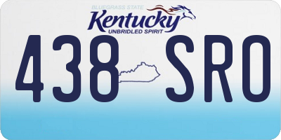 KY license plate 438SRO