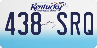 KY license plate 438SRQ
