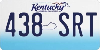 KY license plate 438SRT