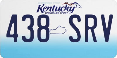 KY license plate 438SRV
