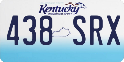 KY license plate 438SRX