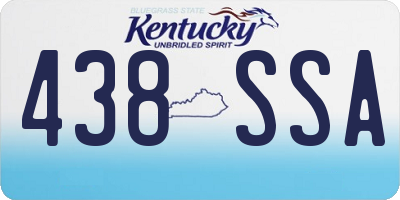KY license plate 438SSA