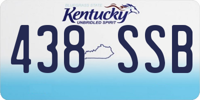 KY license plate 438SSB