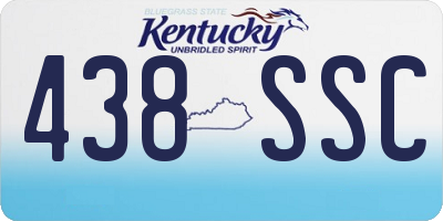 KY license plate 438SSC