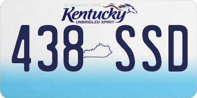 KY license plate 438SSD