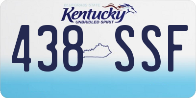 KY license plate 438SSF
