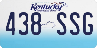 KY license plate 438SSG