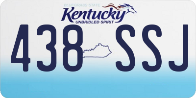 KY license plate 438SSJ