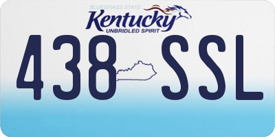 KY license plate 438SSL