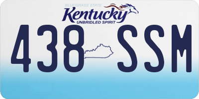 KY license plate 438SSM