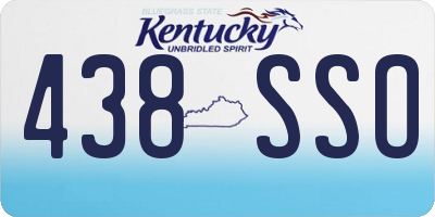 KY license plate 438SSO
