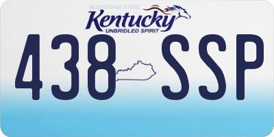 KY license plate 438SSP