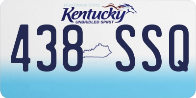 KY license plate 438SSQ