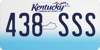 KY license plate 438SSS
