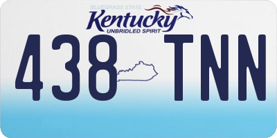 KY license plate 438TNN