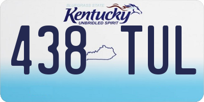 KY license plate 438TUL