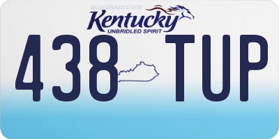 KY license plate 438TUP