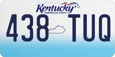 KY license plate 438TUQ