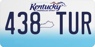 KY license plate 438TUR