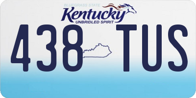 KY license plate 438TUS