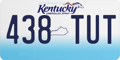 KY license plate 438TUT