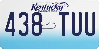 KY license plate 438TUU