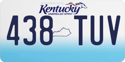 KY license plate 438TUV