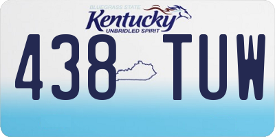 KY license plate 438TUW