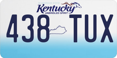 KY license plate 438TUX