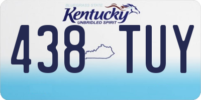 KY license plate 438TUY