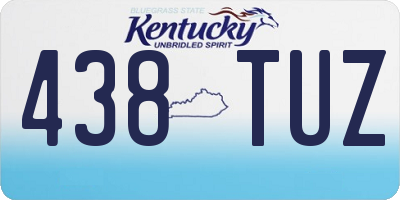 KY license plate 438TUZ