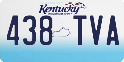 KY license plate 438TVA