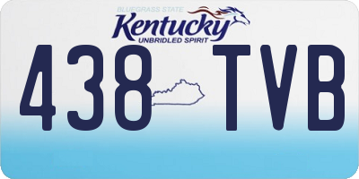 KY license plate 438TVB