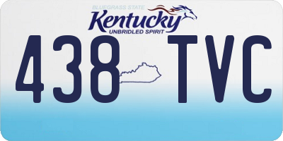 KY license plate 438TVC